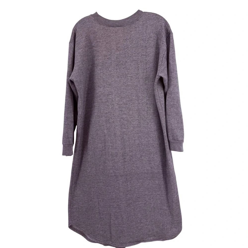 Basic Editions Womens Gray‎ Panda Gingham Pocket Lounge Sweatshirt Dress Medium